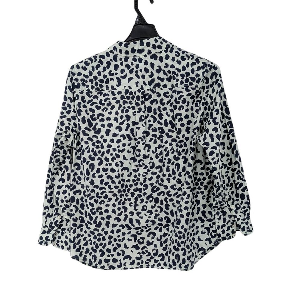 Talbots Leopard Print Button Front Top Office Pre… - image 3